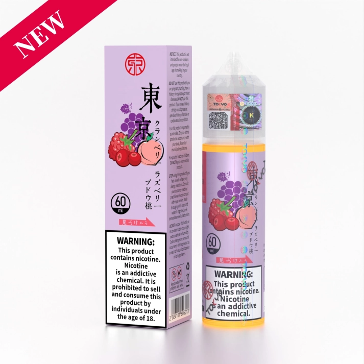 Tokkyo Iced Cranberry Raspberry Grape peach 60ML Classic Series